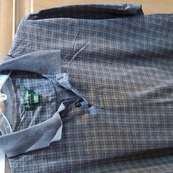 Men's Grey Plaid Polo size XL - Picture 2 of 4